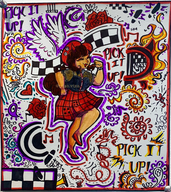 'Pick it up!' Watercolor markers